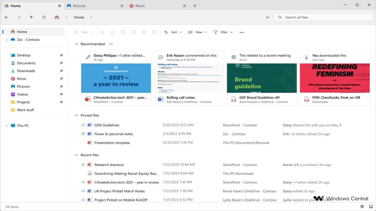 Nuevo Explorador de archivos de Windows 11