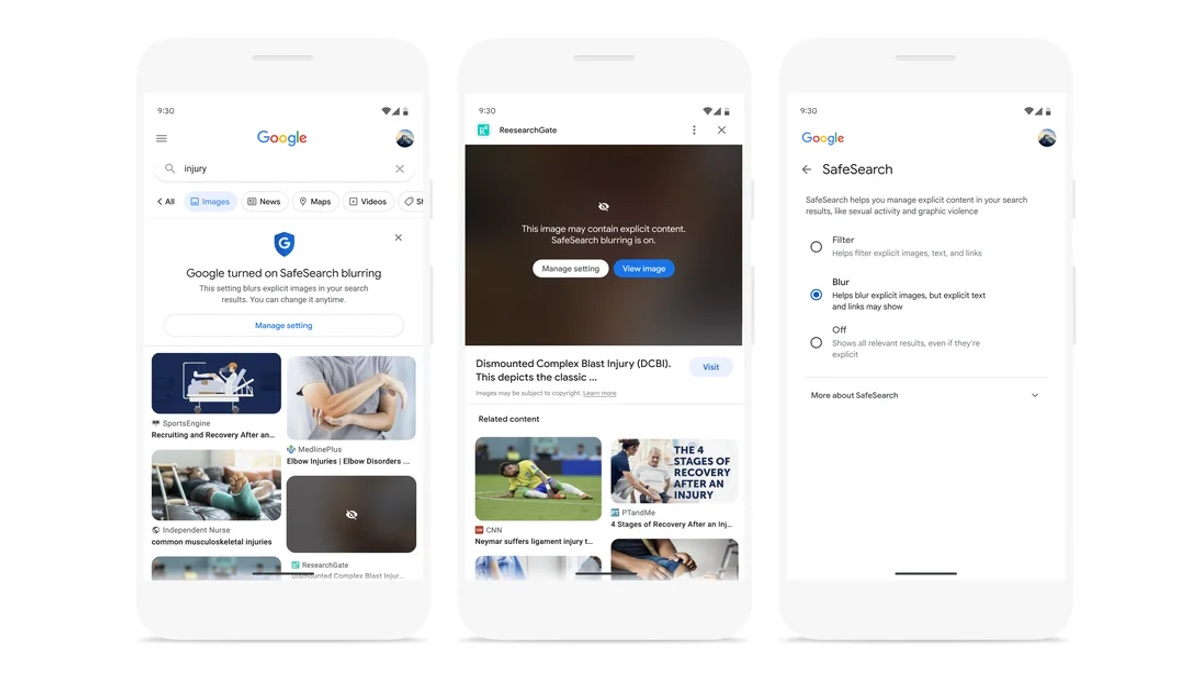 Google desenfocará las imágenes explicitas en los resultados de las búsquedas