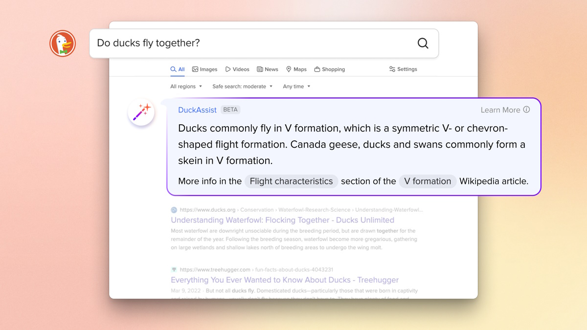DuckDuckGo presenta DuckAssist basada en tecnología OpenIA