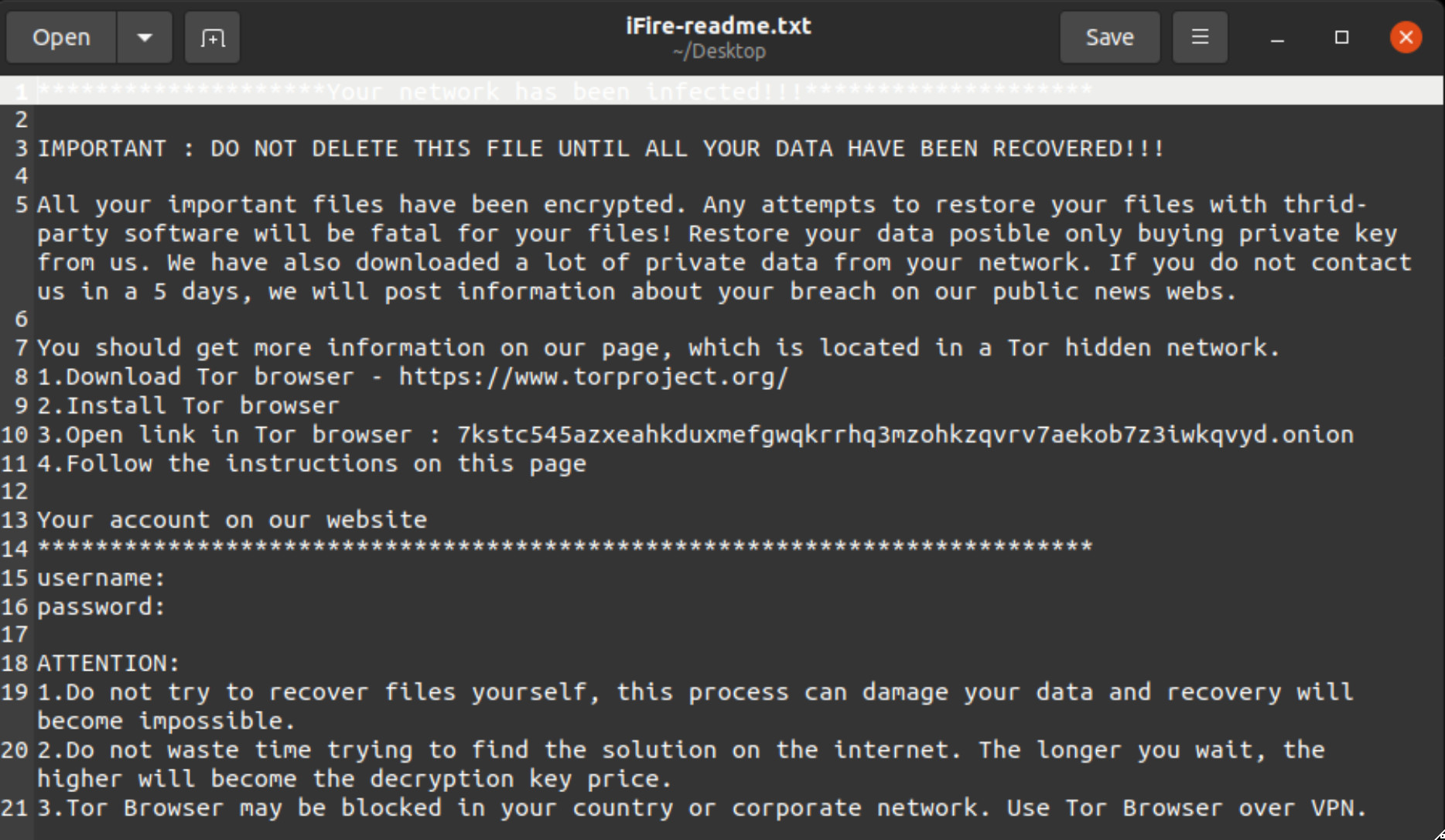El Ransomware IceFire llega a Linux