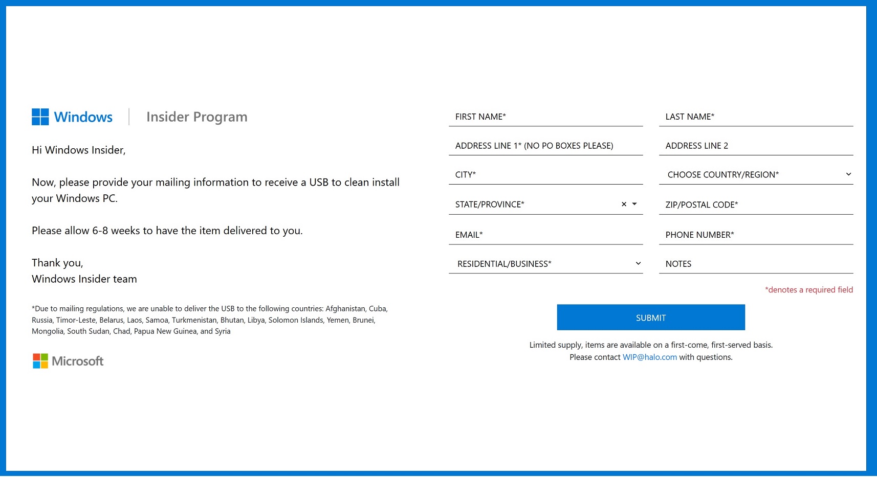 Microsoft regalará unidades USB para los probadores de Windows