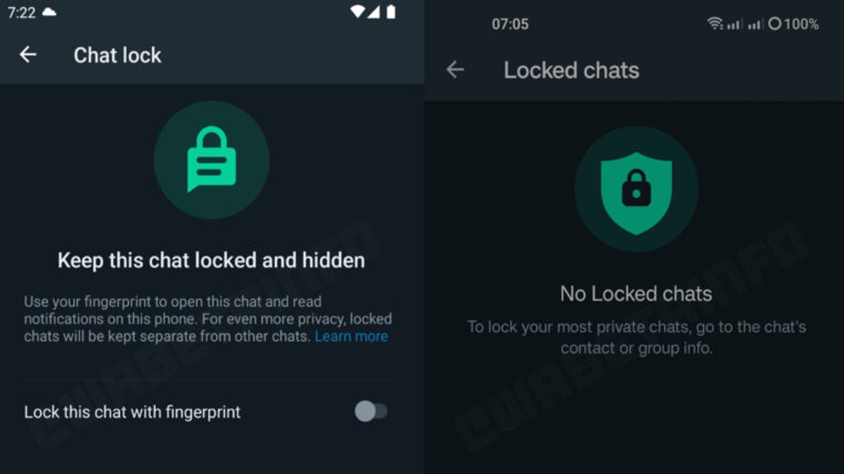 Chat protegidos con huella dactilar en WhatsApp
