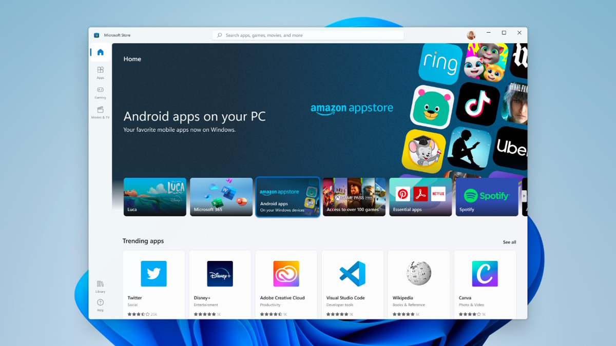 Actualización del subsistema Android para Windows