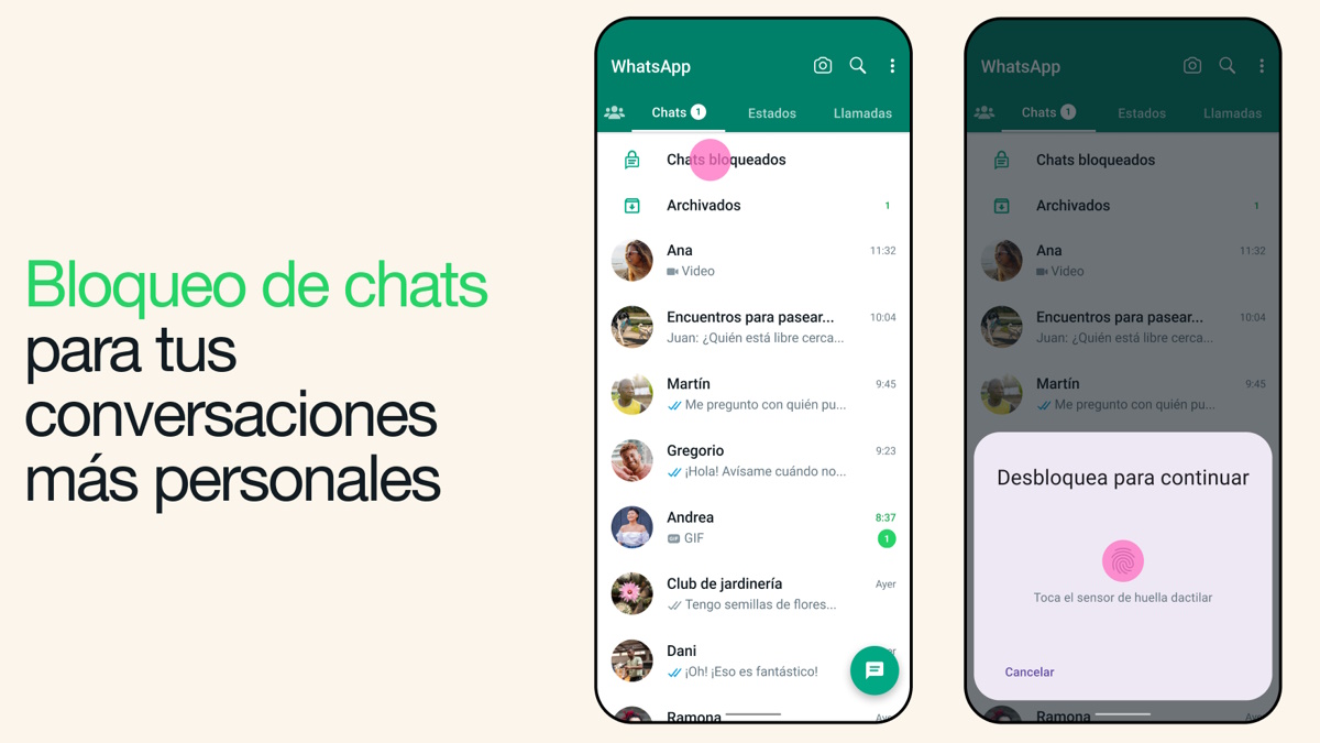 Cómo activar la función bloqueo de Chat en WhatsApp