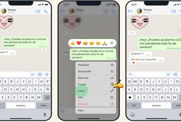 Función editar mensajes enviados en WhatsApp