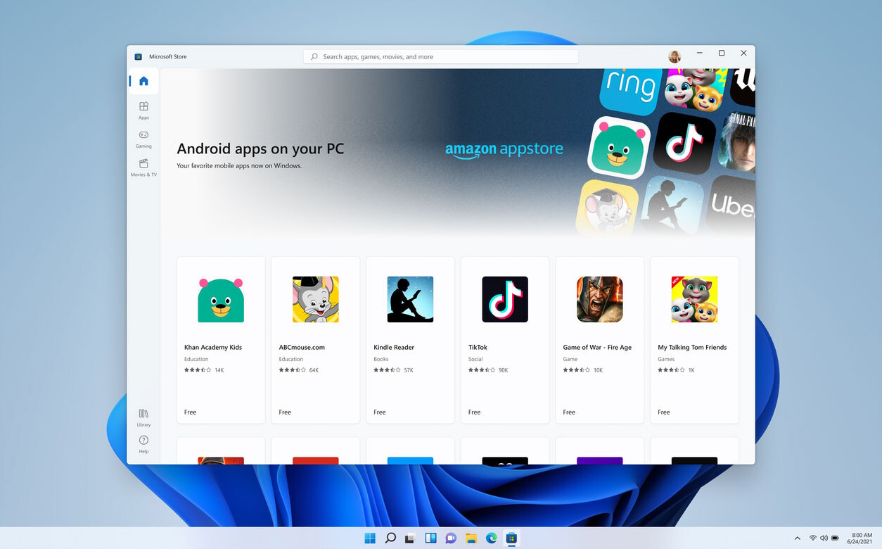 Actualización de junio del Subsistema Android para Windows