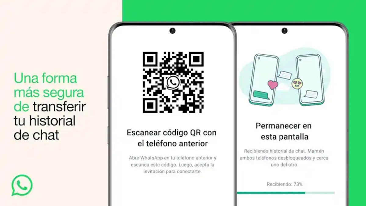 Mueve tus chats de WhatsApp de forma privada y segura a un nuevo teléfono