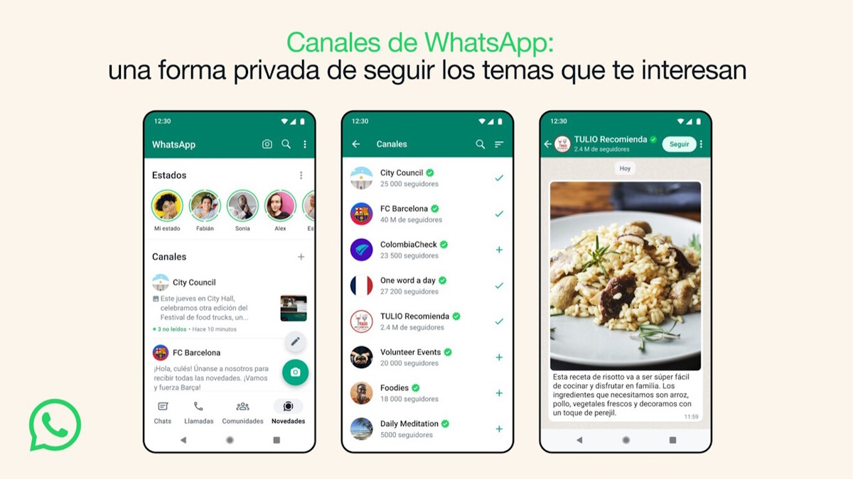 WhatsApp lanza los Canales