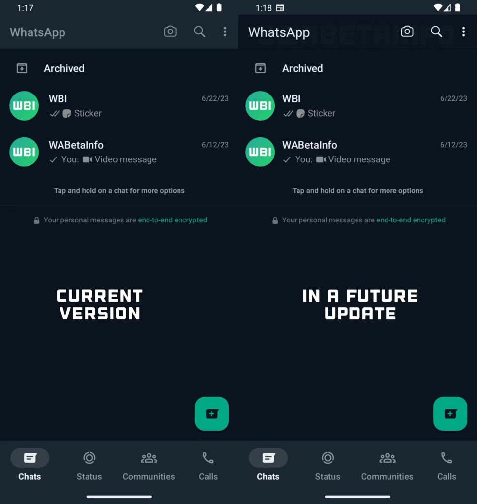 WhatsApp para Android se inspira más en iOS