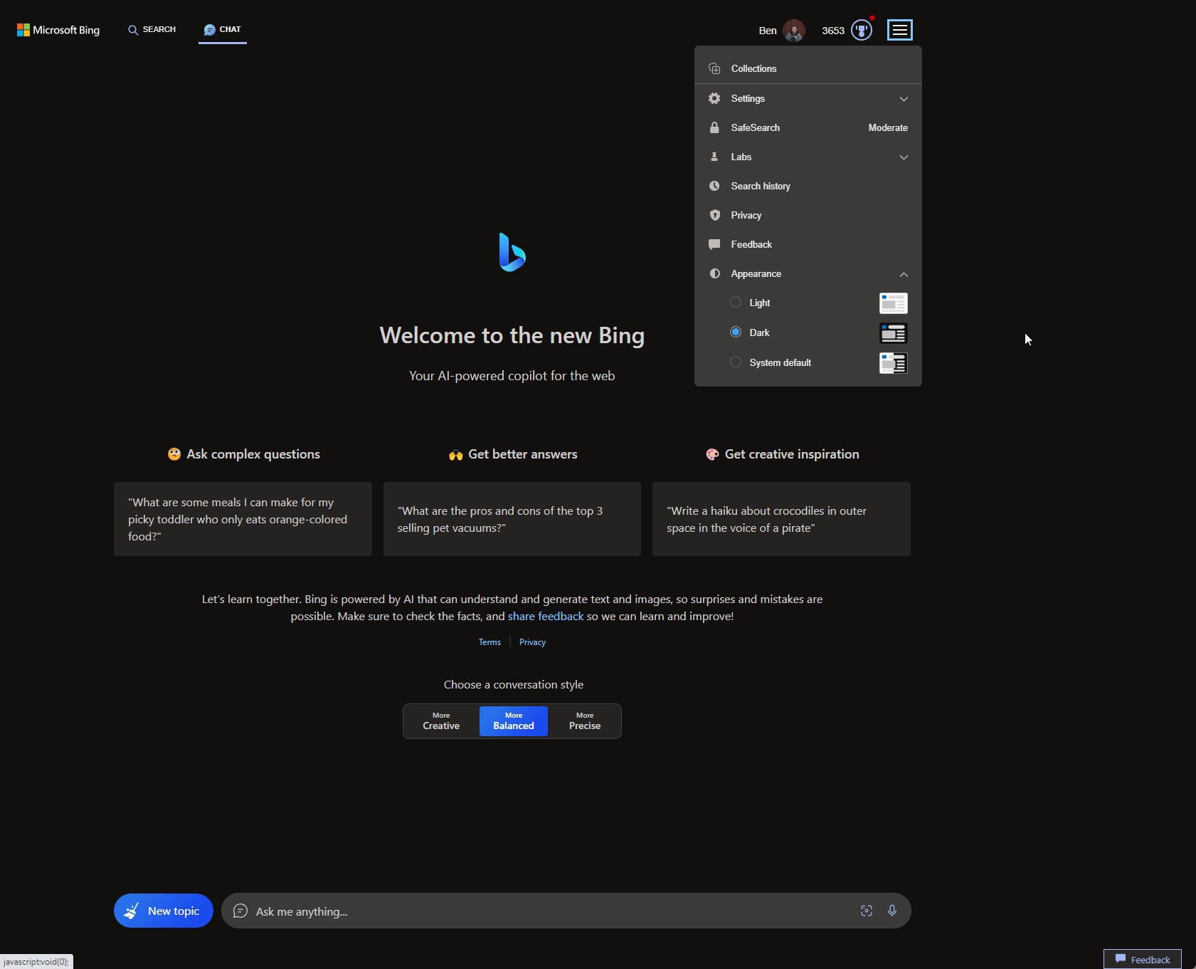 Bing Chat llega oficialmente a Google Chrome