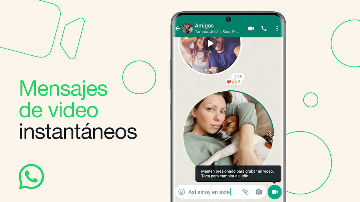 Notas de video en WhatsApp