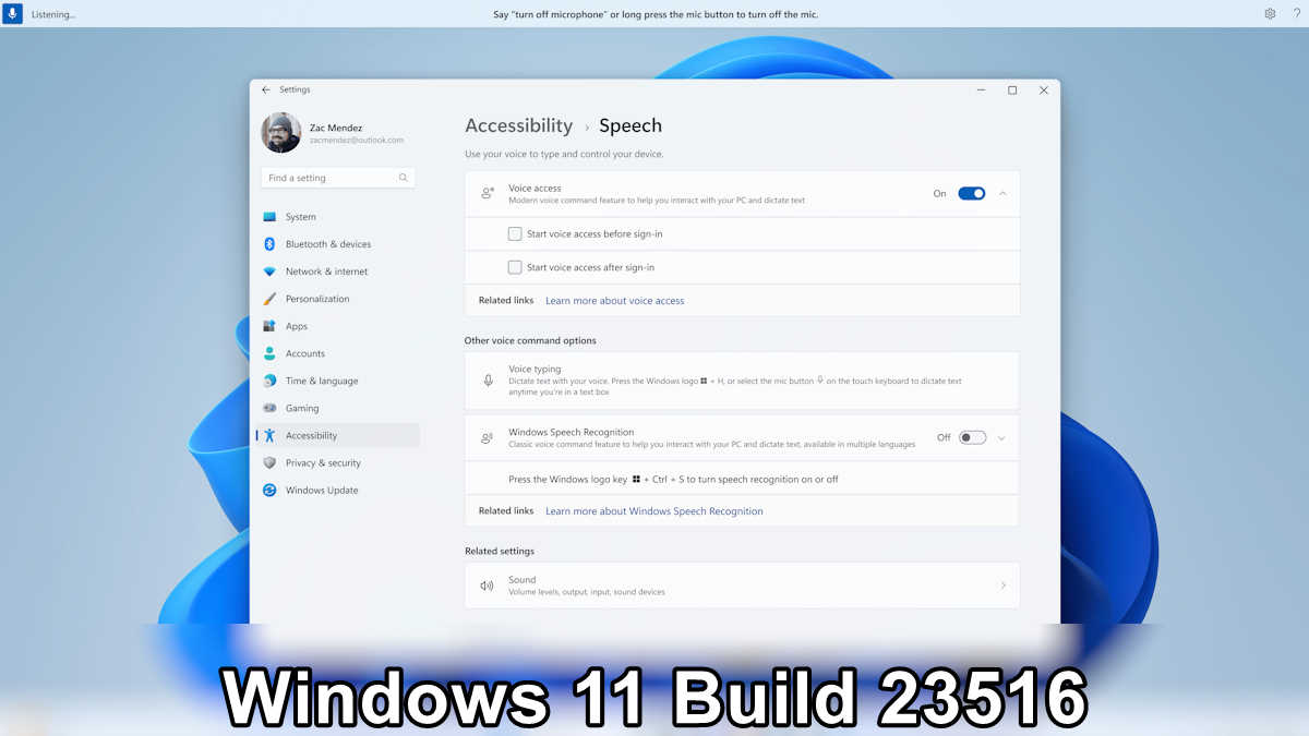 Windows 11 Build 23516
