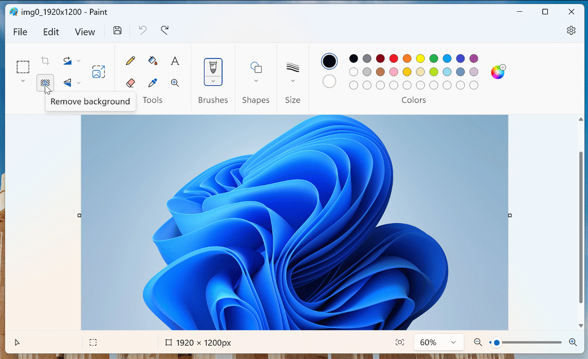 Eliminación de Fondo Fácil Novedad en Paint de Windows 11