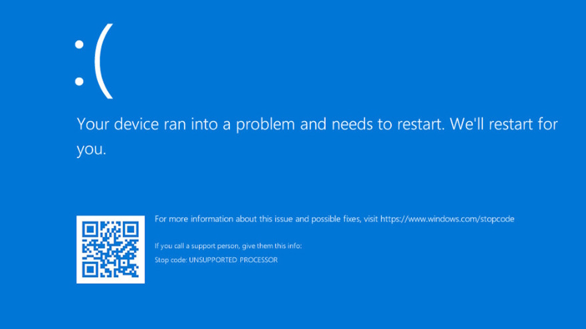 Error UNSUPPORTED_PROCESSOR en procesadores Intel