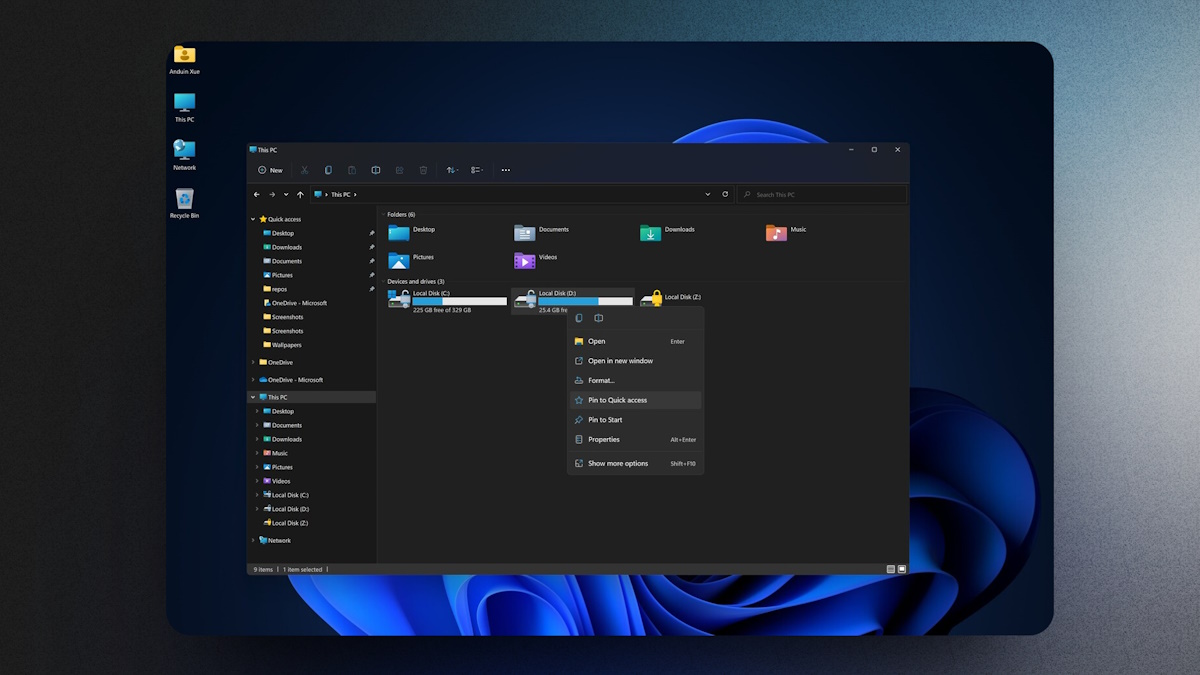 Explorador de archivos de Windows 11