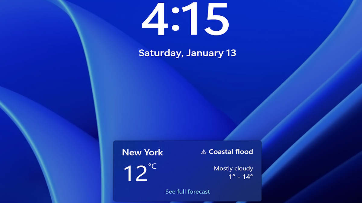 Nuevo Widget Meteorológico en Pantalla de Bloqueo de Windows 11