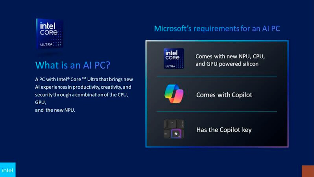 Intel revela las especificaciones para que las PC muevan Copilot de forma local