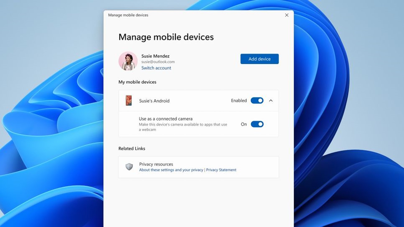 Pronto podrás utilizar la cámara de tu teléfono Android como webcam en Windows 11 